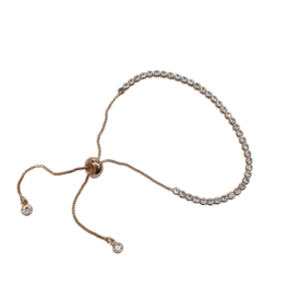 BSD0031- Rose Gold, Round Bordered Adjustable Bracelet