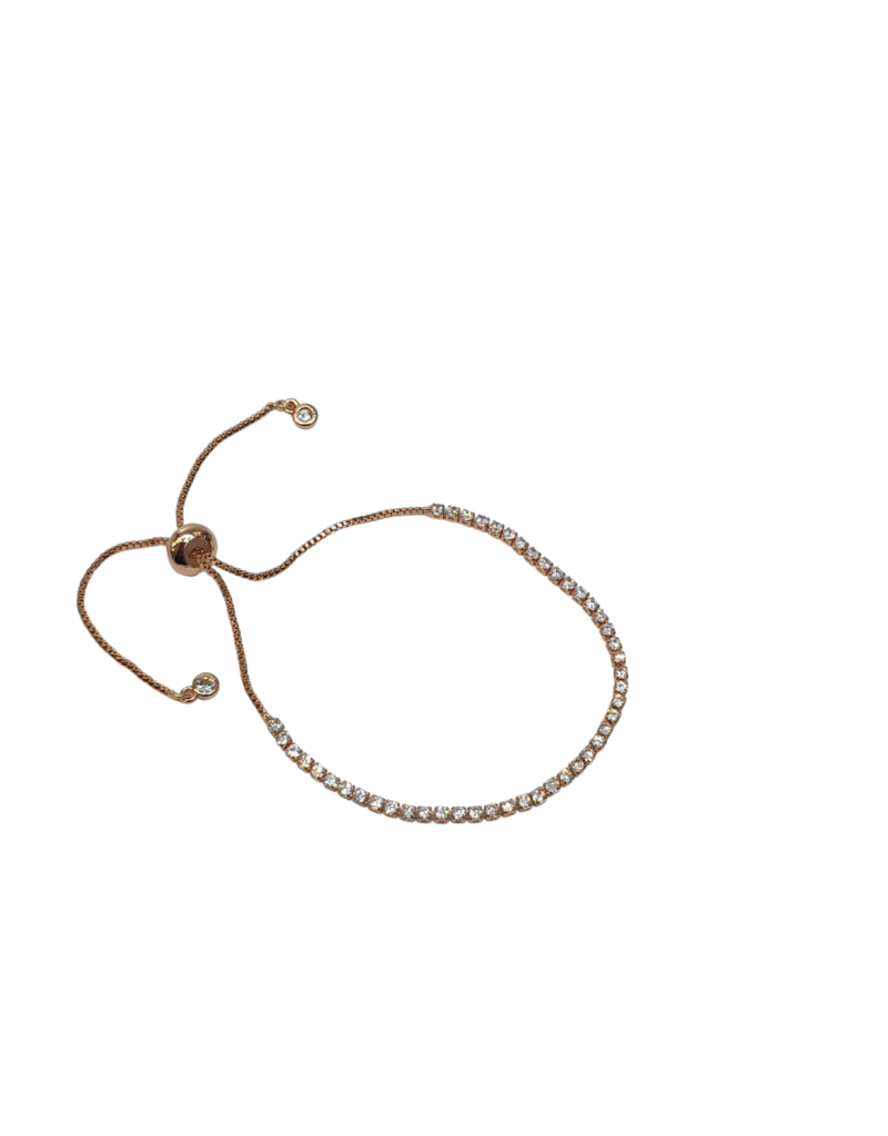 BSD0050- Rose Gold, Tennis Adjustable Bracelet