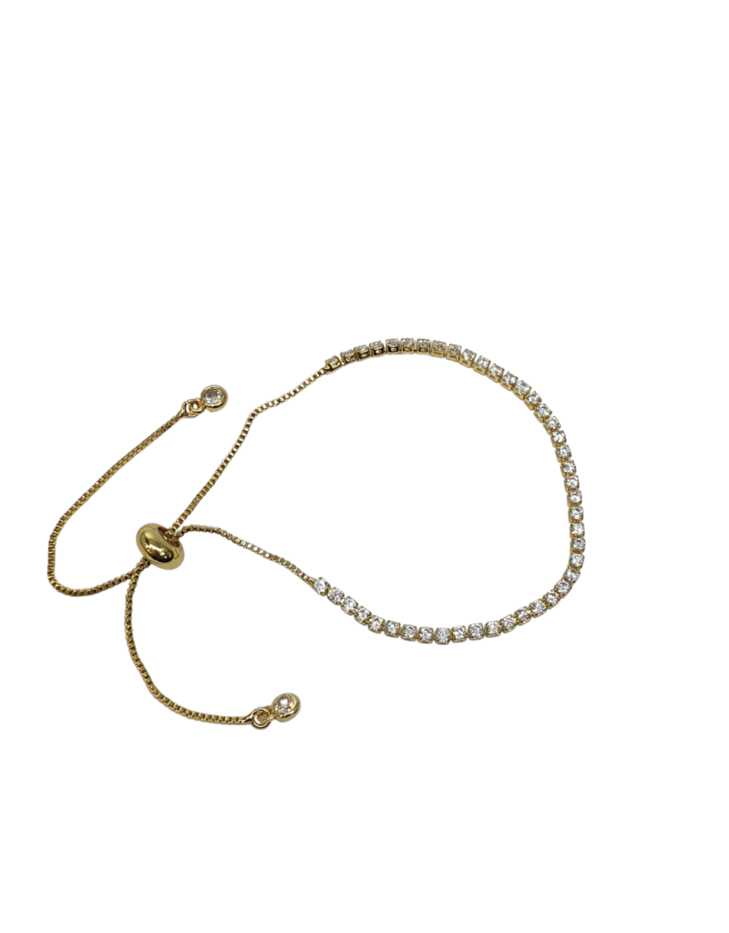 BSD0058- Gold, Tennis Adjustable Bracelet