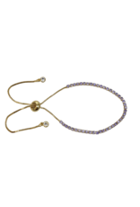 BSD0057- Gold, Purple, Tennis Adjustable Bracelet