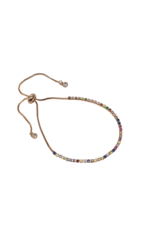 BSD0059- Rose Gold, Multicolour, Tennis Adjustable Bracelet