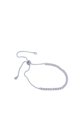 BSD0060- Silver, Tennis Adjustable Bracelet