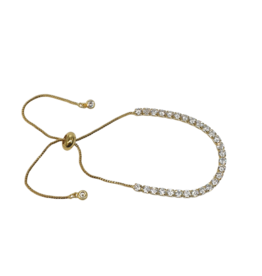 BSD0064- Gold, Tennis Adjustable Bracelet