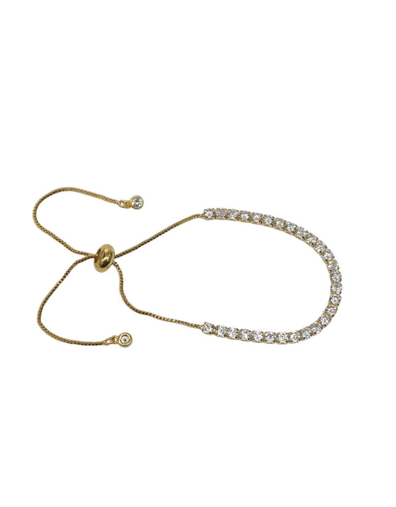 BSD0064- Gold, Tennis Adjustable Bracelet