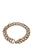 SBD0006  Half stone cubin link bracelet