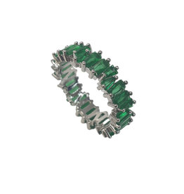 RNI0015- Silver,Green Ring