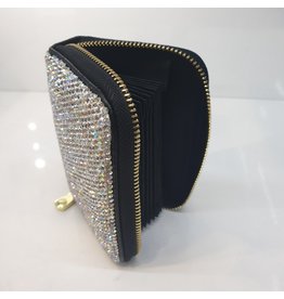 HRH0001 - Silver Card Wallet With Material Divisions