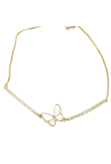 BJI0037 - Gold Butterfly  Adjustable Bracelet