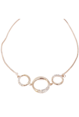 BJI0044 - Rose Gold Circular  Adjustable Bracelet