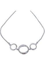 BJI0045 - Silver Circular  Adjustable Bracelet