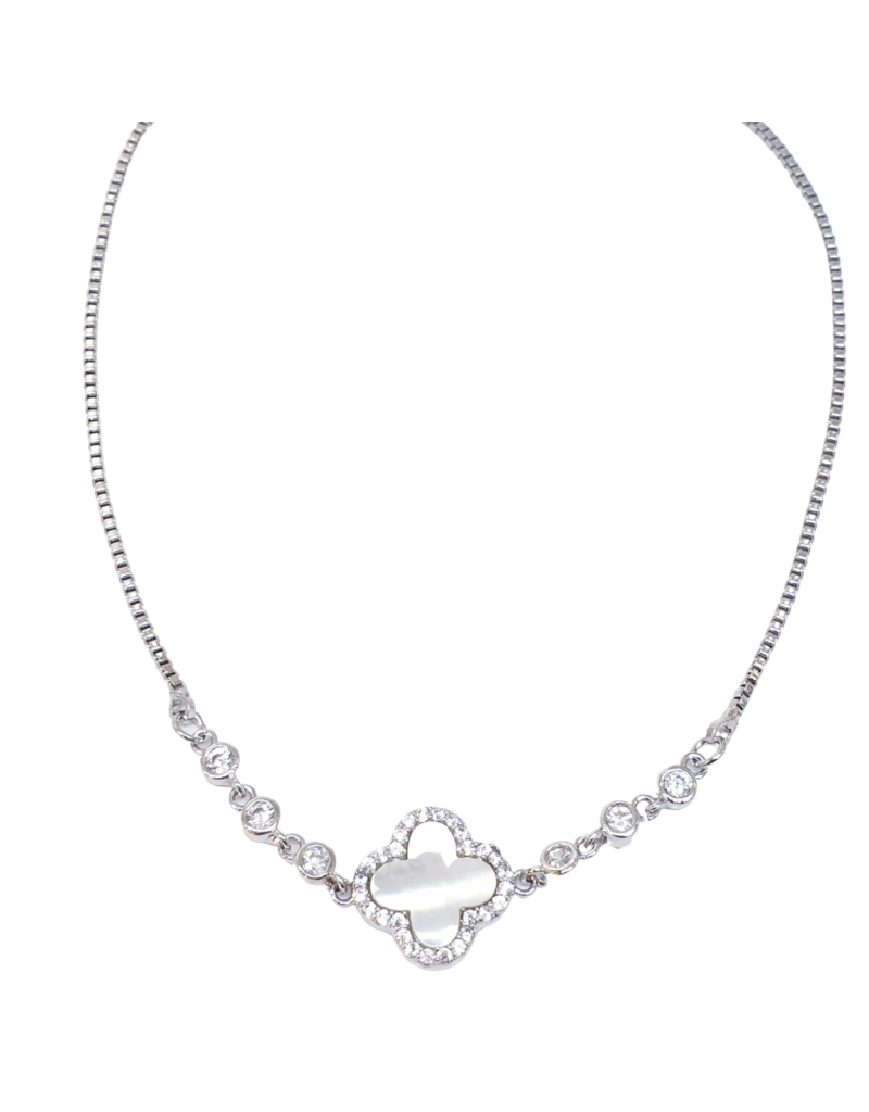 BJI0058 - Silver Clove  Adjustable Bracelet