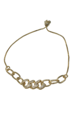 BJI0072 - Gold S Link   Adjustable Bracelet