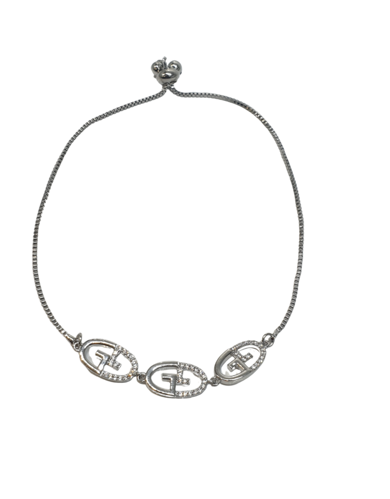 BJI0075 - Silver   Adjustable Bracelet