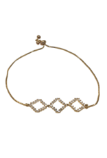 BJI0083 - Gold   Adjustable Bracelet