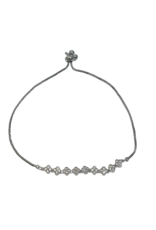 BJI0087 - Silver Small Clove  Adjustable Bracelet