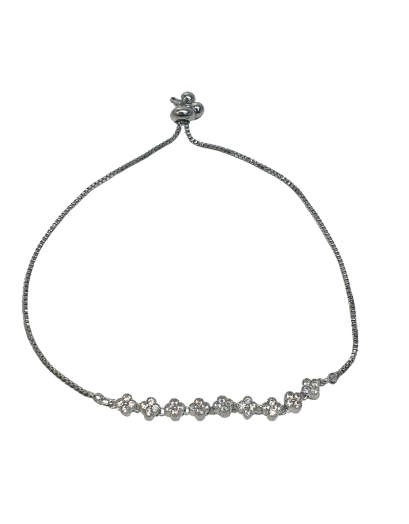 BJI0087 - Silver Small Clove  Adjustable Bracelet