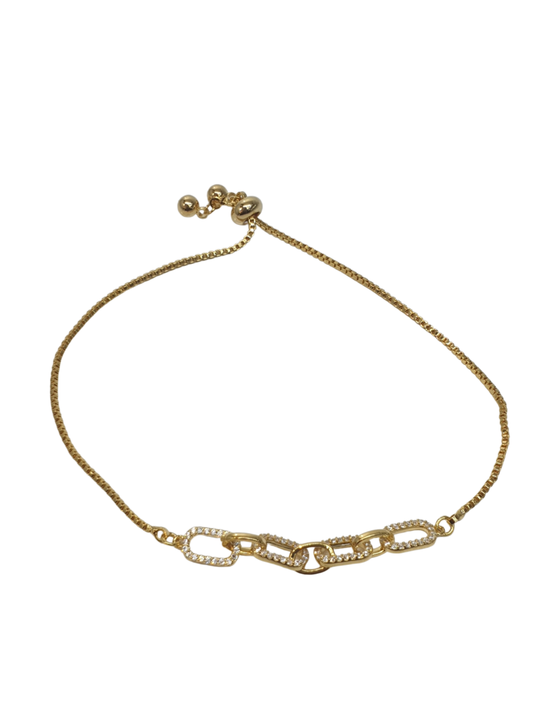 BJI0092 - Gold   Adjustable Bracelet