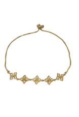 BJI0102 - Gold Flower  Adjustable Bracelet