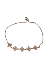 BJI0103 - Rose Gold Flower  Adjustable Bracelet
