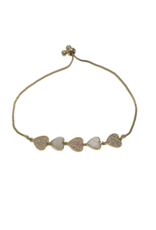 BJI0105 - Gold Heart  Adjustable Bracelet