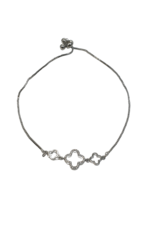 BJI0117 - Silver Clove  Adjustable Bracelet