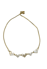 BJI0128 - Gold Heart  Adjustable Bracelet