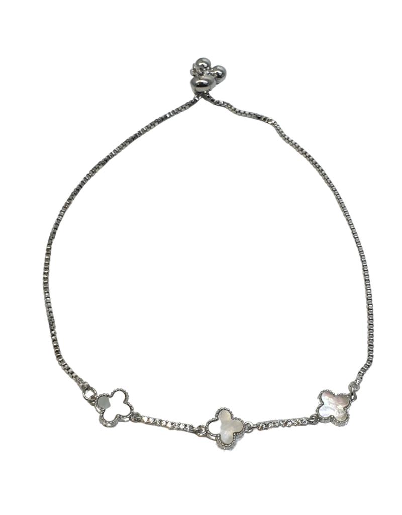 BJI0131 - Silver   Adjustable Bracelet