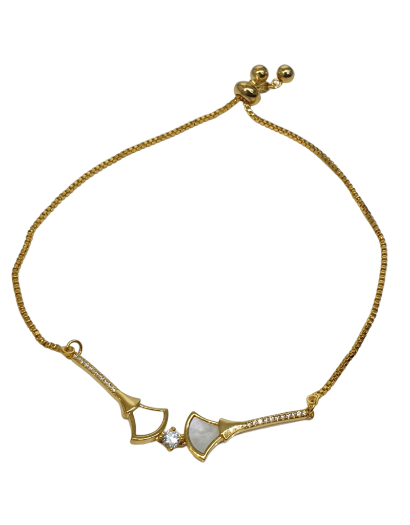 BJI0136 - Gold   Adjustable Bracelet