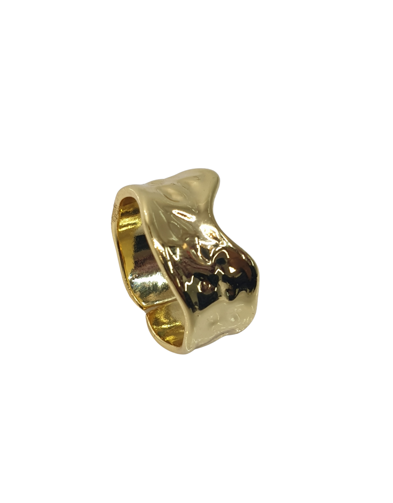 RNI0031- Gold, Embossed Ring