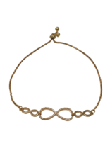 BJI0009 - Gold Infinity  Adjustable Bracelet