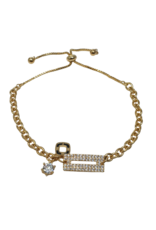 BJI0014 - Gold   Adjustable Bracelet