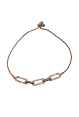 BJI0018 - Rose Gold   Adjustable Bracelet