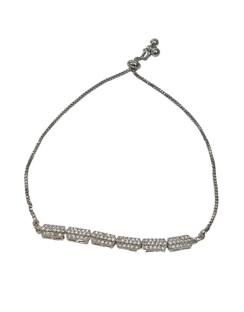 BJI0021 - Silver   Adjustable Bracelet