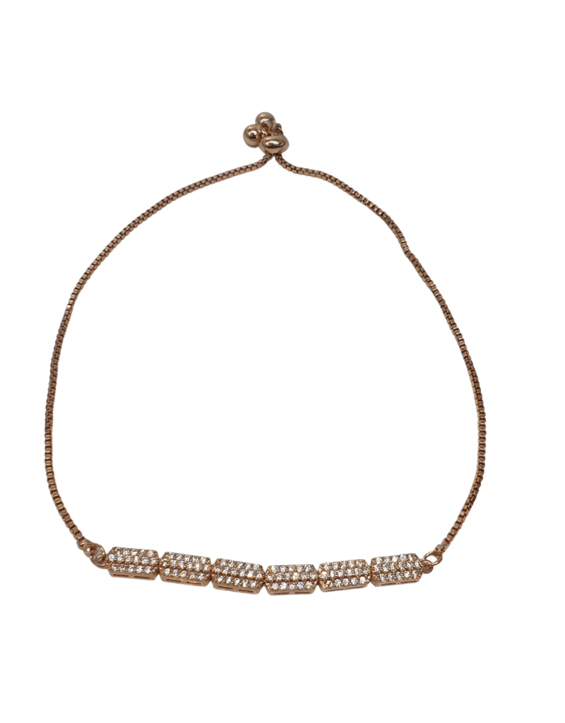 BJI0022 - Rose Gold   Adjustable Bracelet