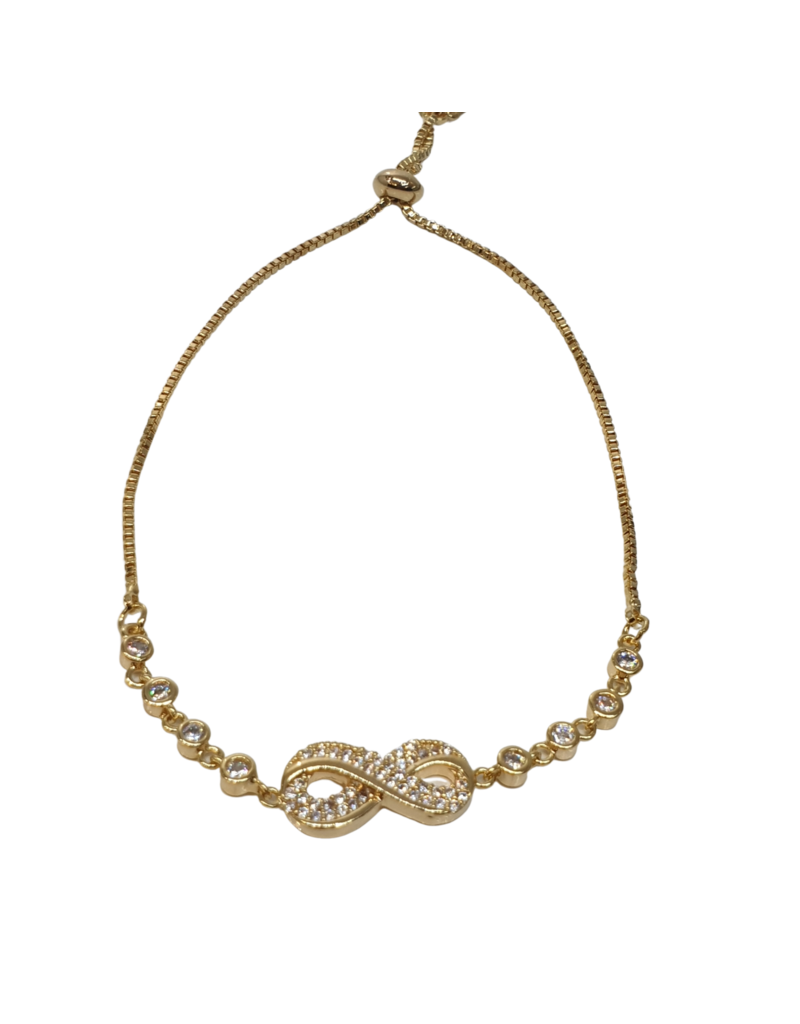 BJI0024 - Gold Infinity  Adjustable Bracelet