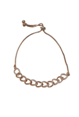 BJI0027 - Rose Gold Linked  Adjustable Bracelet
