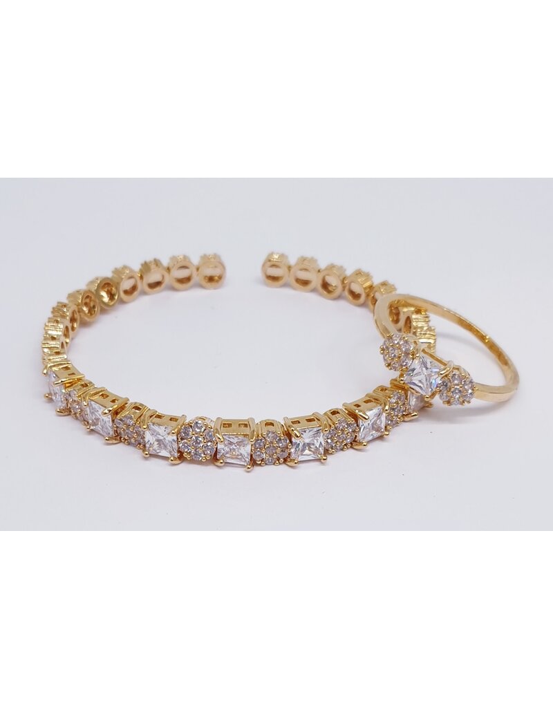 BIA0005 - Gold Bangle Ring Set