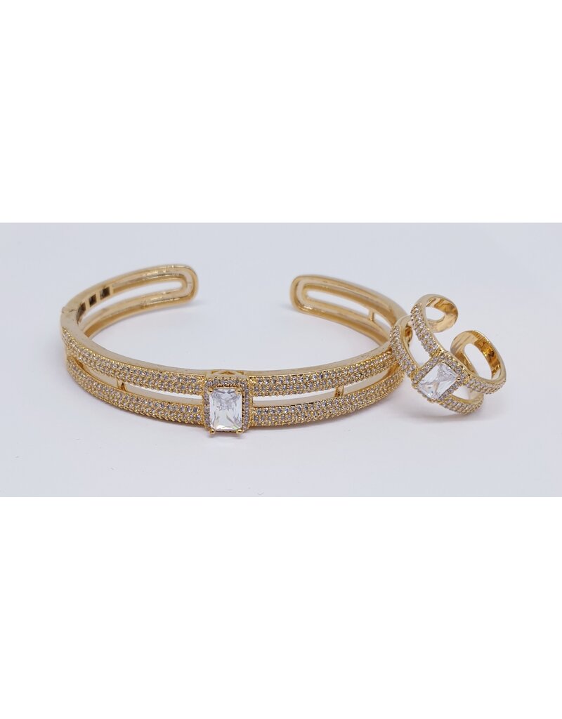 BIA0022 - Gold Bangle Ring Set