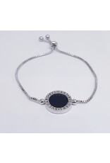 BJJ0011 - Bvl, Silver Adjustable Bracelet
