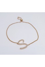 BJJ0013 - S, Gold Adjustable Bracelet