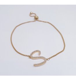 BJJ0013 - S, Gold Adjustable Bracelet