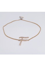 BJJ0015 - F, Gold Adjustable Bracelet