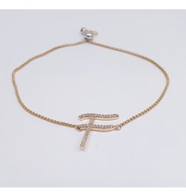 BJJ0015 - F, Gold Adjustable Bracelet