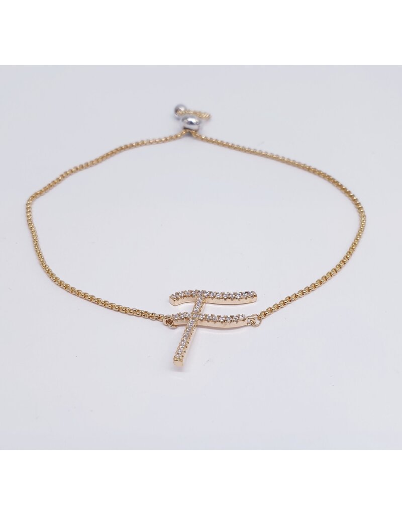 BJJ0015 - F, Gold Adjustable Bracelet
