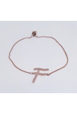 BJJ0016 - F, Rose Gold Adjustable Bracelet