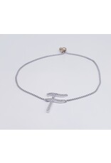 BJJ0017 - F, Silver Adjustable Bracelet