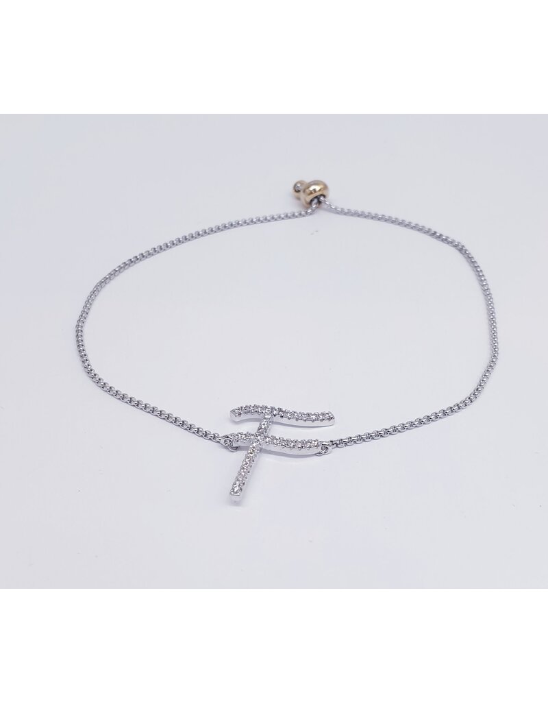 BJJ0017 - F, Silver Adjustable Bracelet