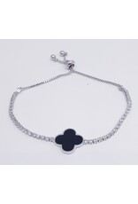 BJJ0022 - Clove, Silver Adjustable Bracelet