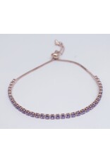 BJJ0045 - Tennis, Rose/Purple Adjustable Bracelet