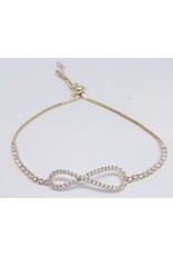 BJJ0093 - Infinity, Gold Adjustable Bracelet